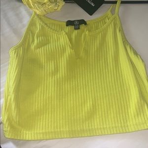 Yellow crop top